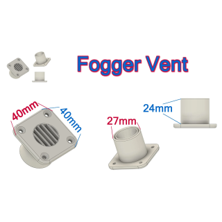 Reptile Fogger Terrarium, Vivarium Humidifier Fog Machine Vent End