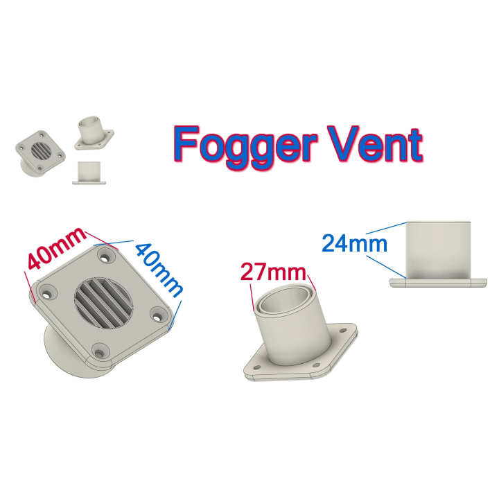 Reptile Fogger Terrarium, Vivarium Humidifier Fog Machine Vent End